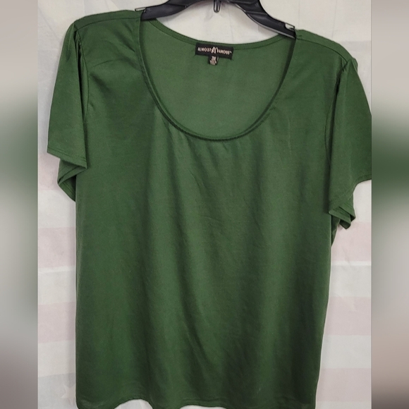 Almost Famous 3X Green Short Sleeve Top - Picture 1 of 5